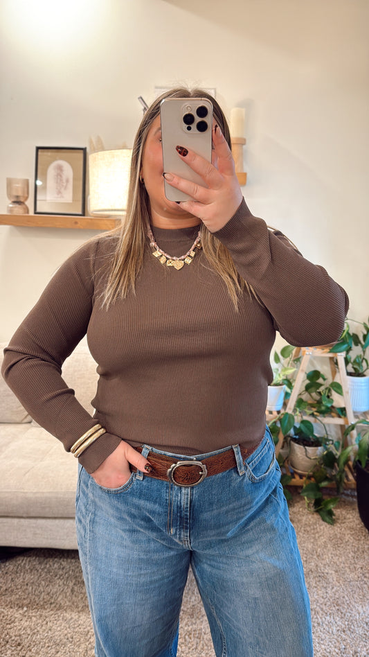 Go To Layering Long Sleeve - Brown