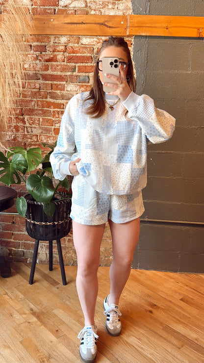 Cloud Quilt Mockneck