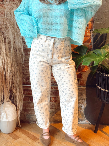 Floral Denim Jeans