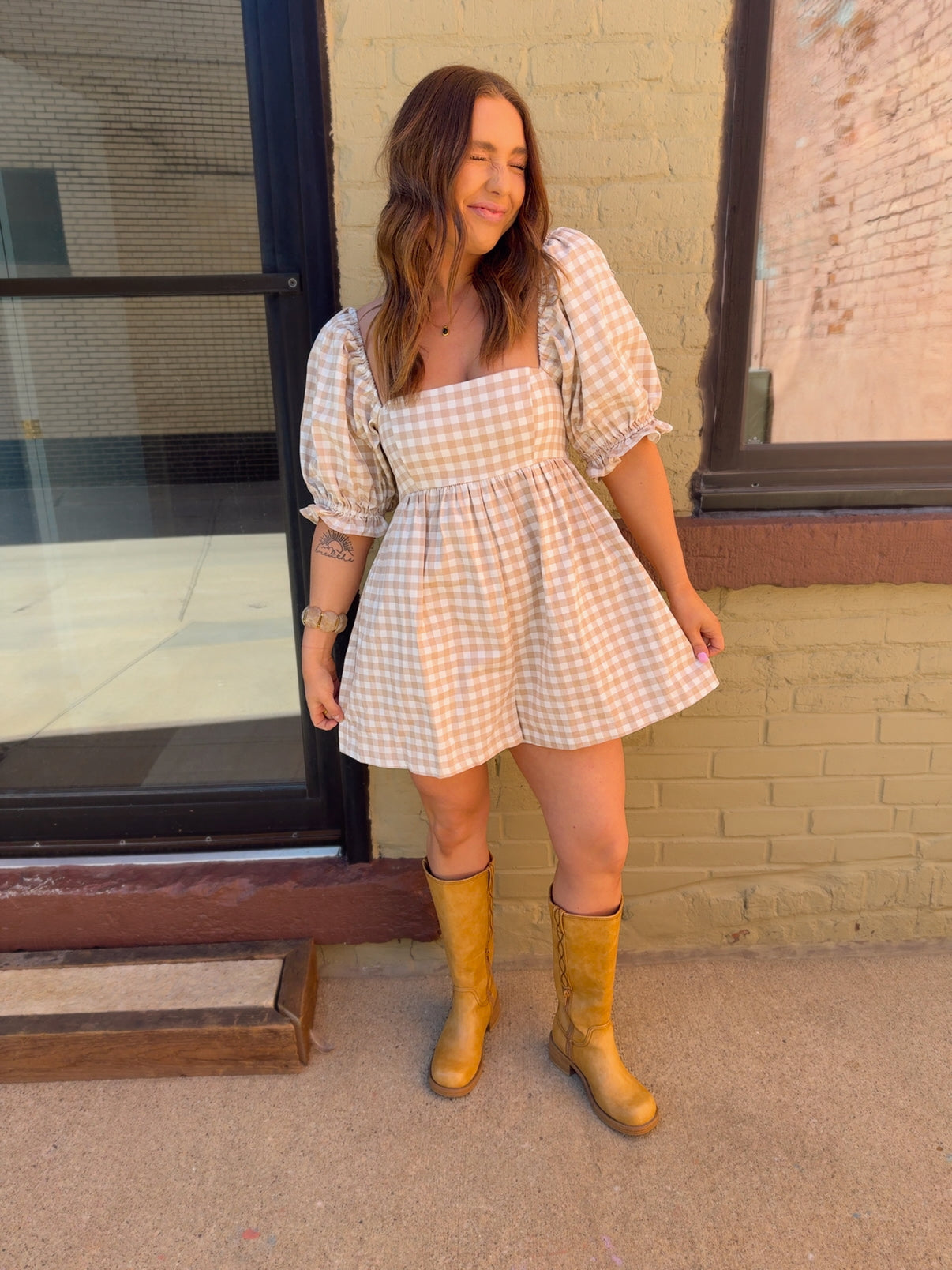 Elodie Gingham Romper