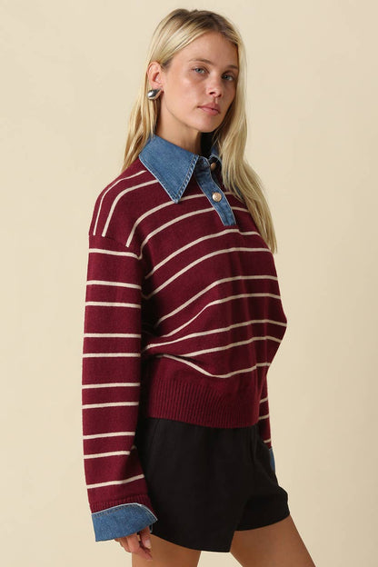Sofia Stripe Denim Shirt