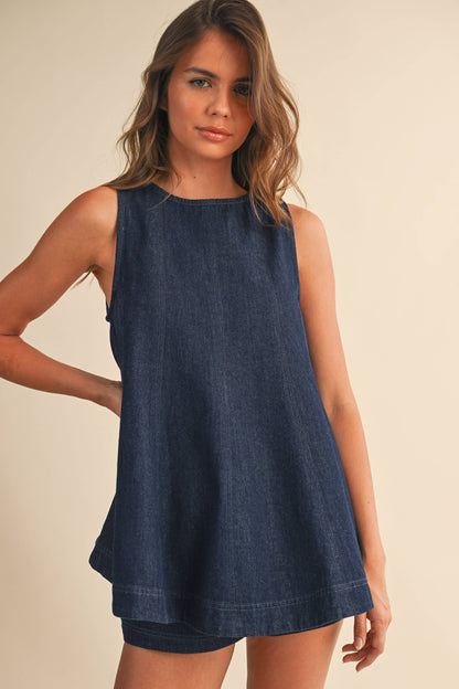 Longline Denim Set