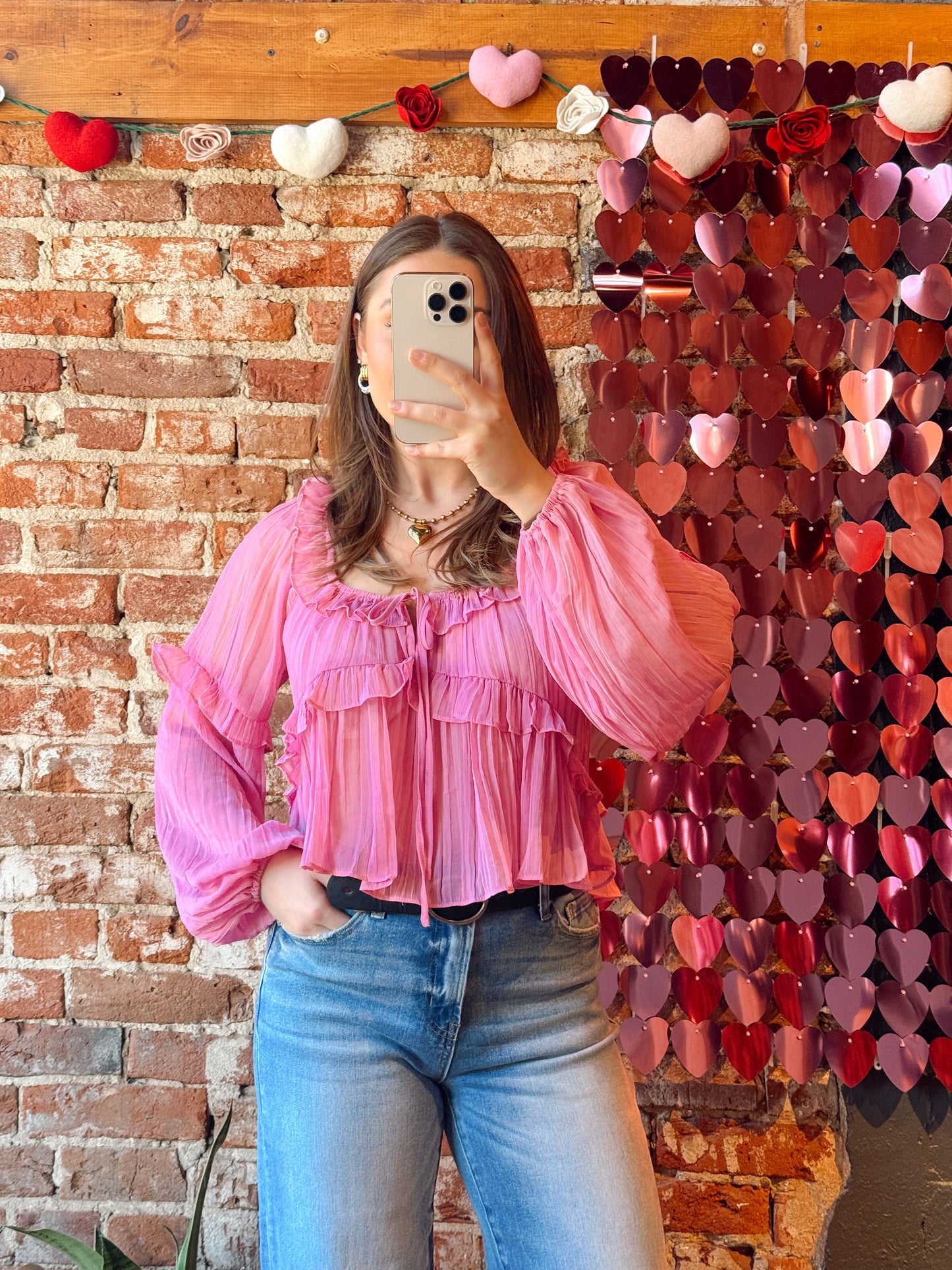 Love Letter Ruffle Top