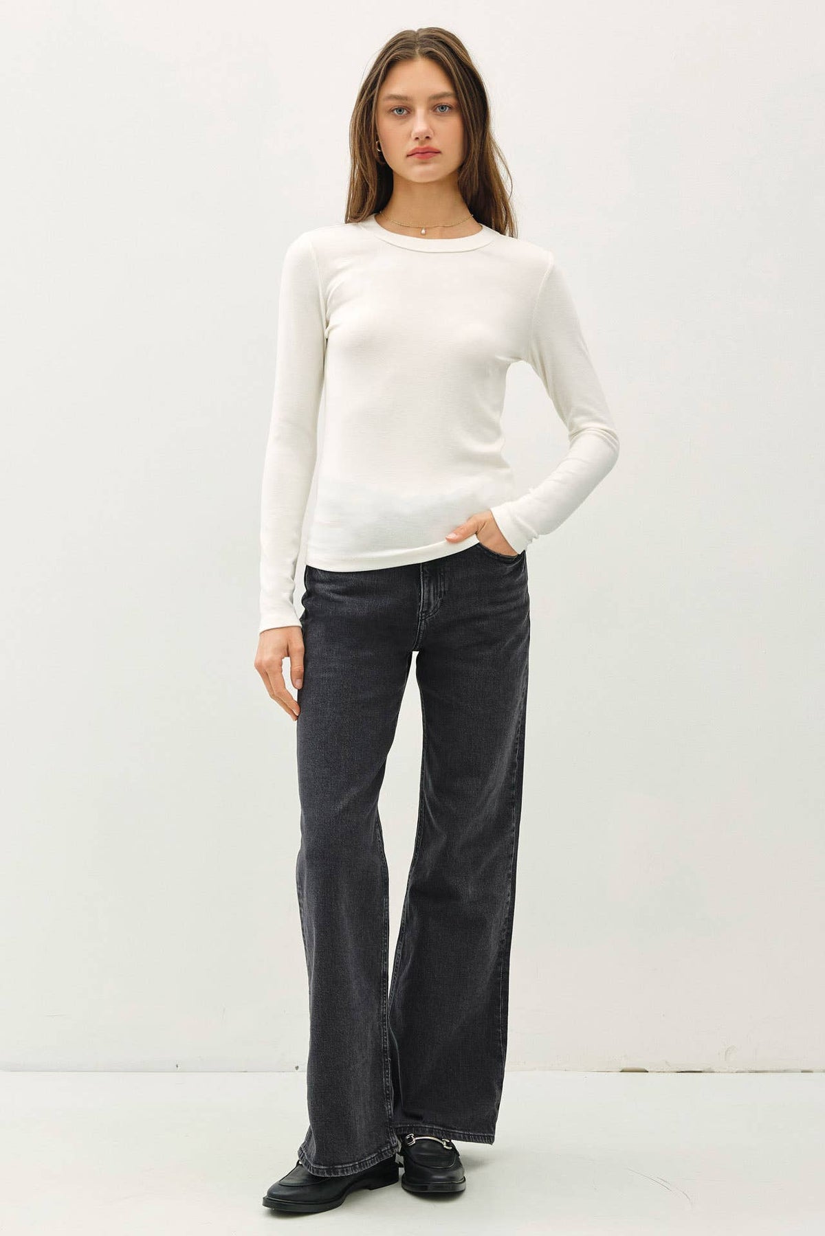 Round Neck Basic Long Sleeve