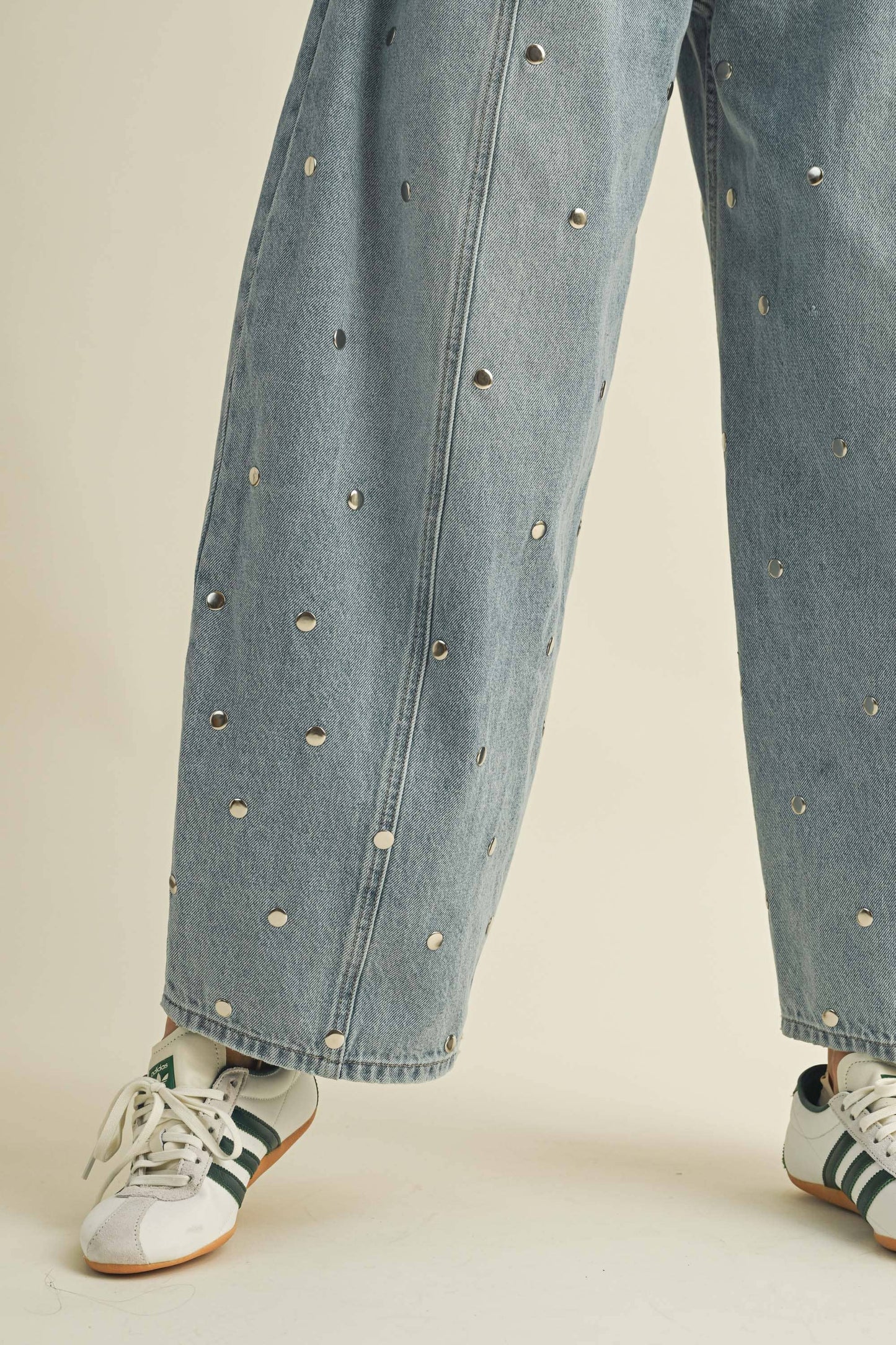 The Nova Studded Barrel Jeans