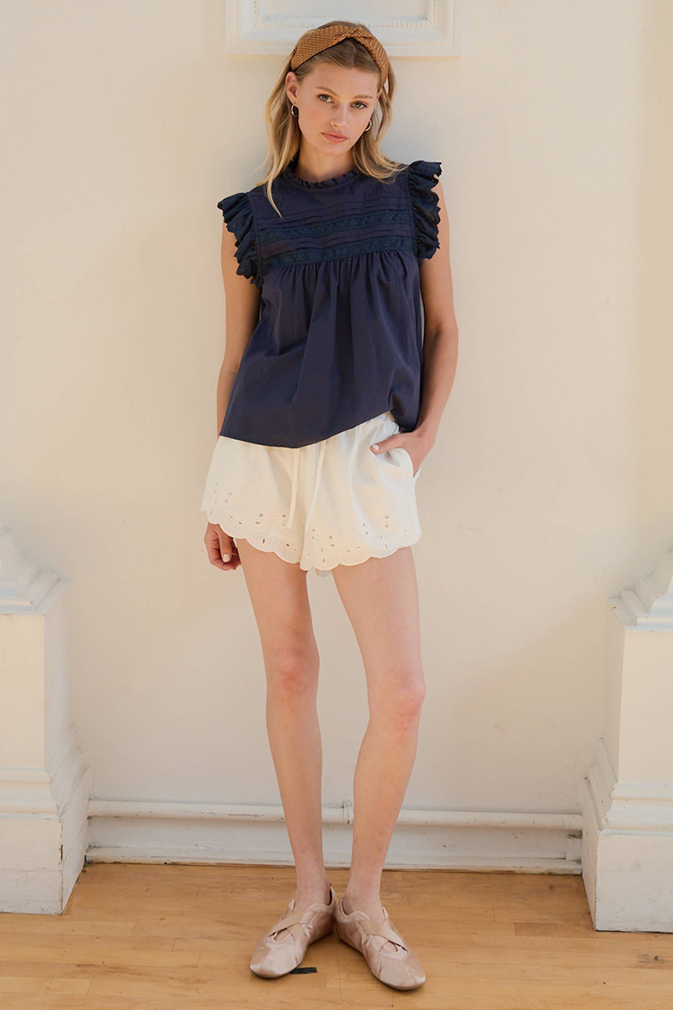 Indigo Lace Blouse