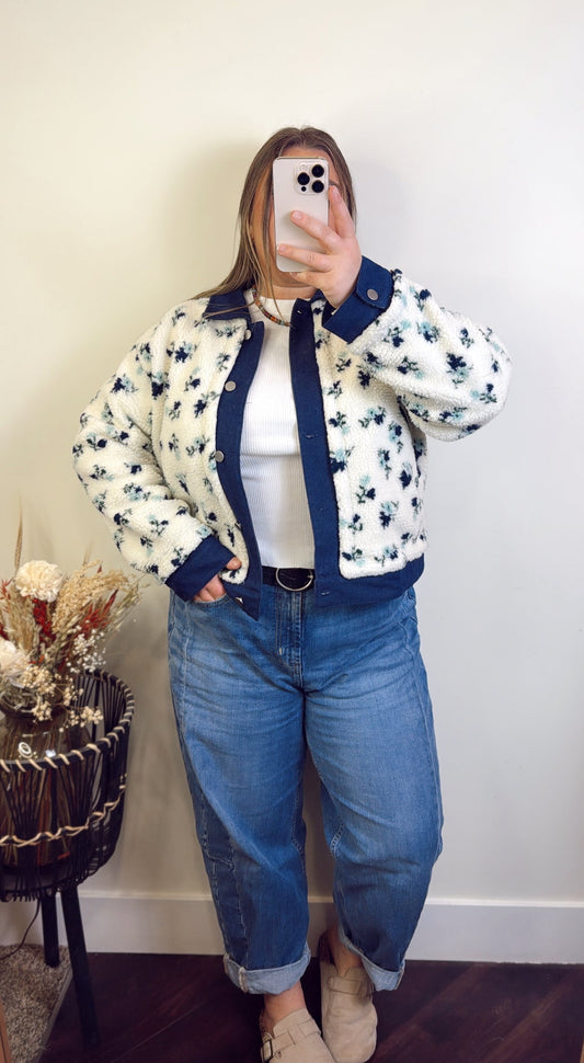 Fall Floral Denim Shacket