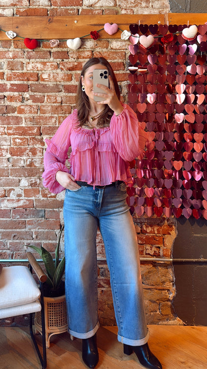 Love Letter Ruffle Top