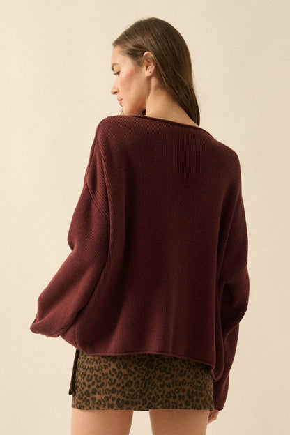 Baked Plum Cozy Sweater