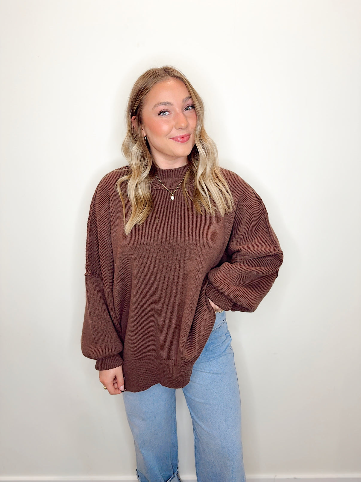 Oversized Comfort Sweater Chocolate