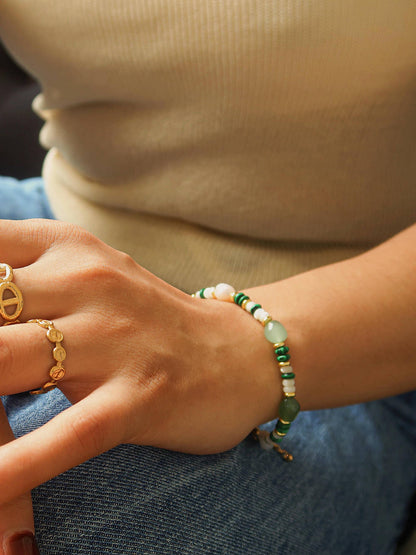 Boho Stone & Bead Bracelet