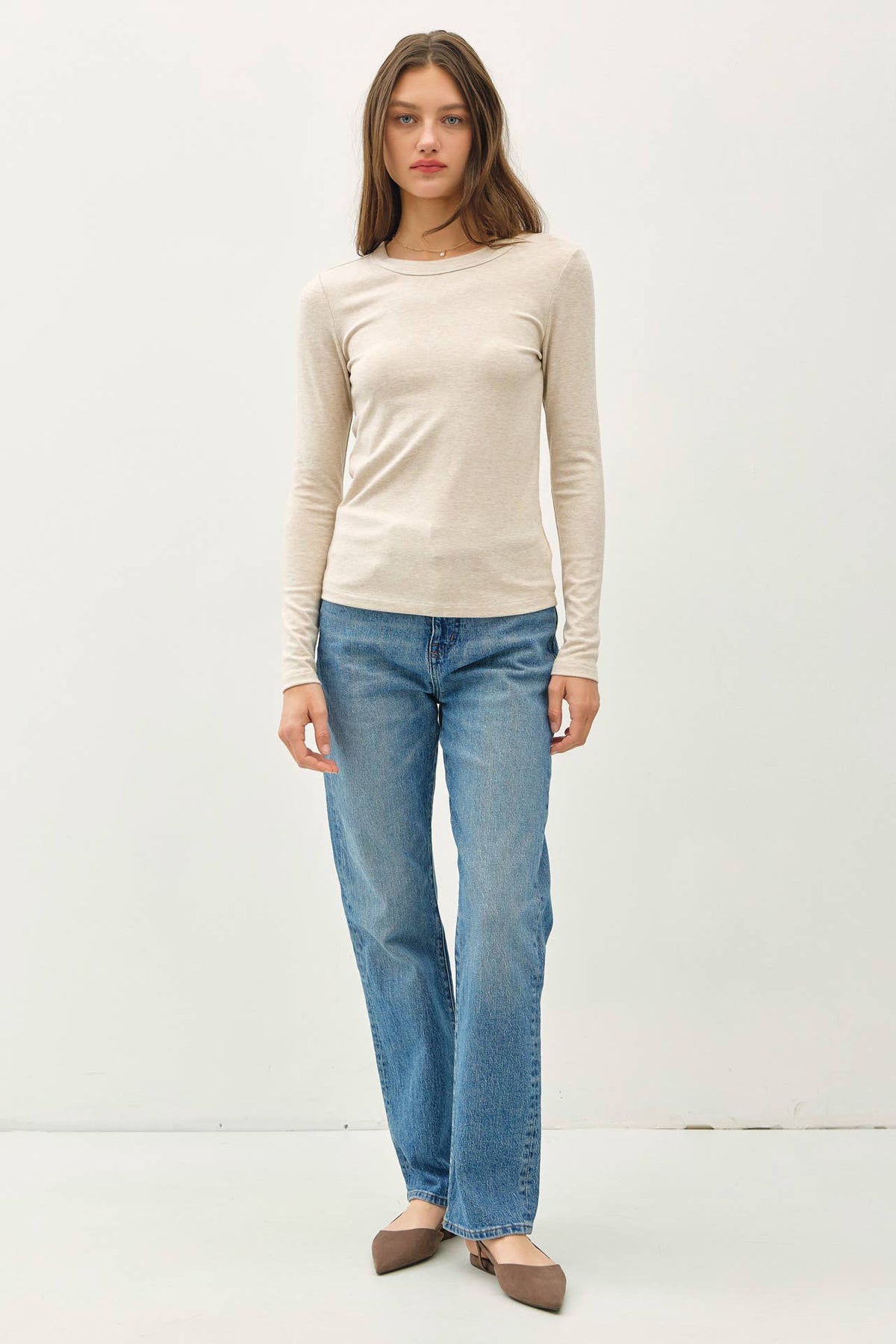 Round Neck Basic Long Sleeve