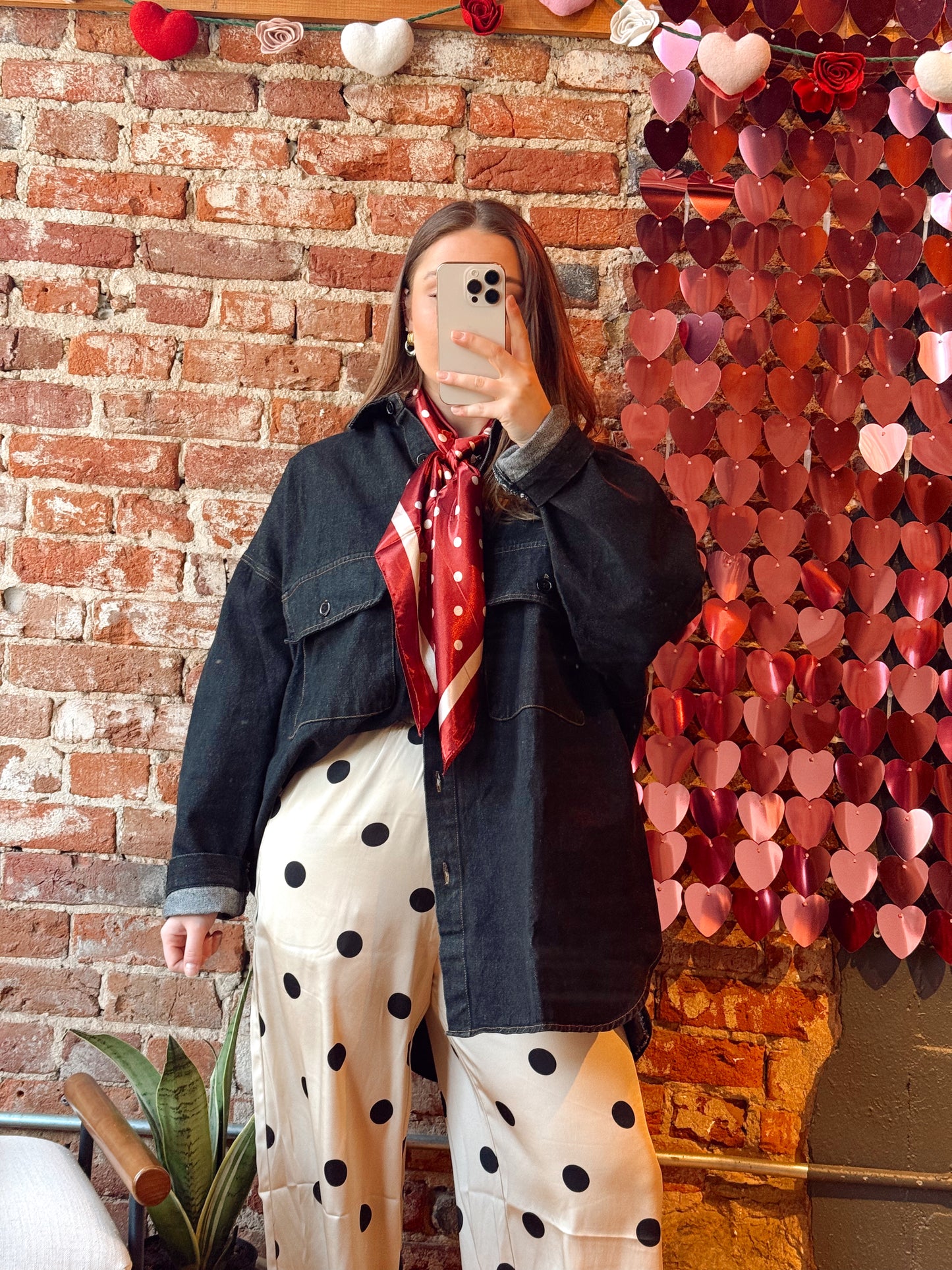 Polka Dot Satin Pants