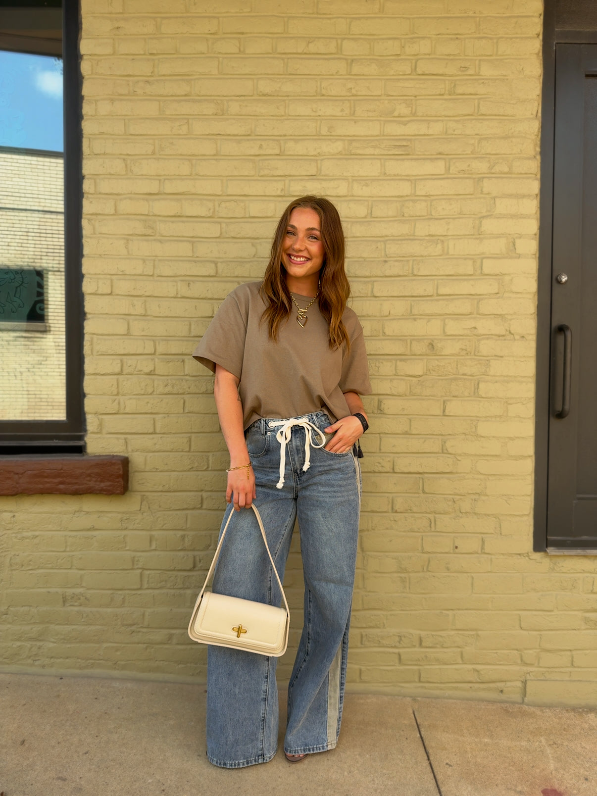 Contrast Line Jeans