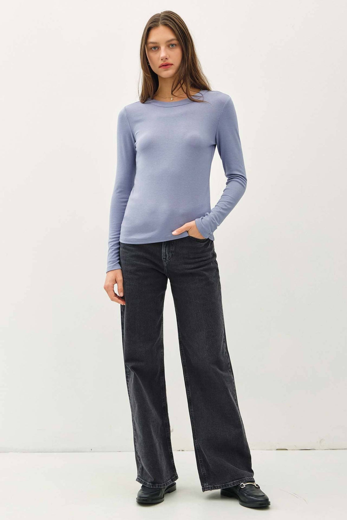 Round Neck Basic Long Sleeve