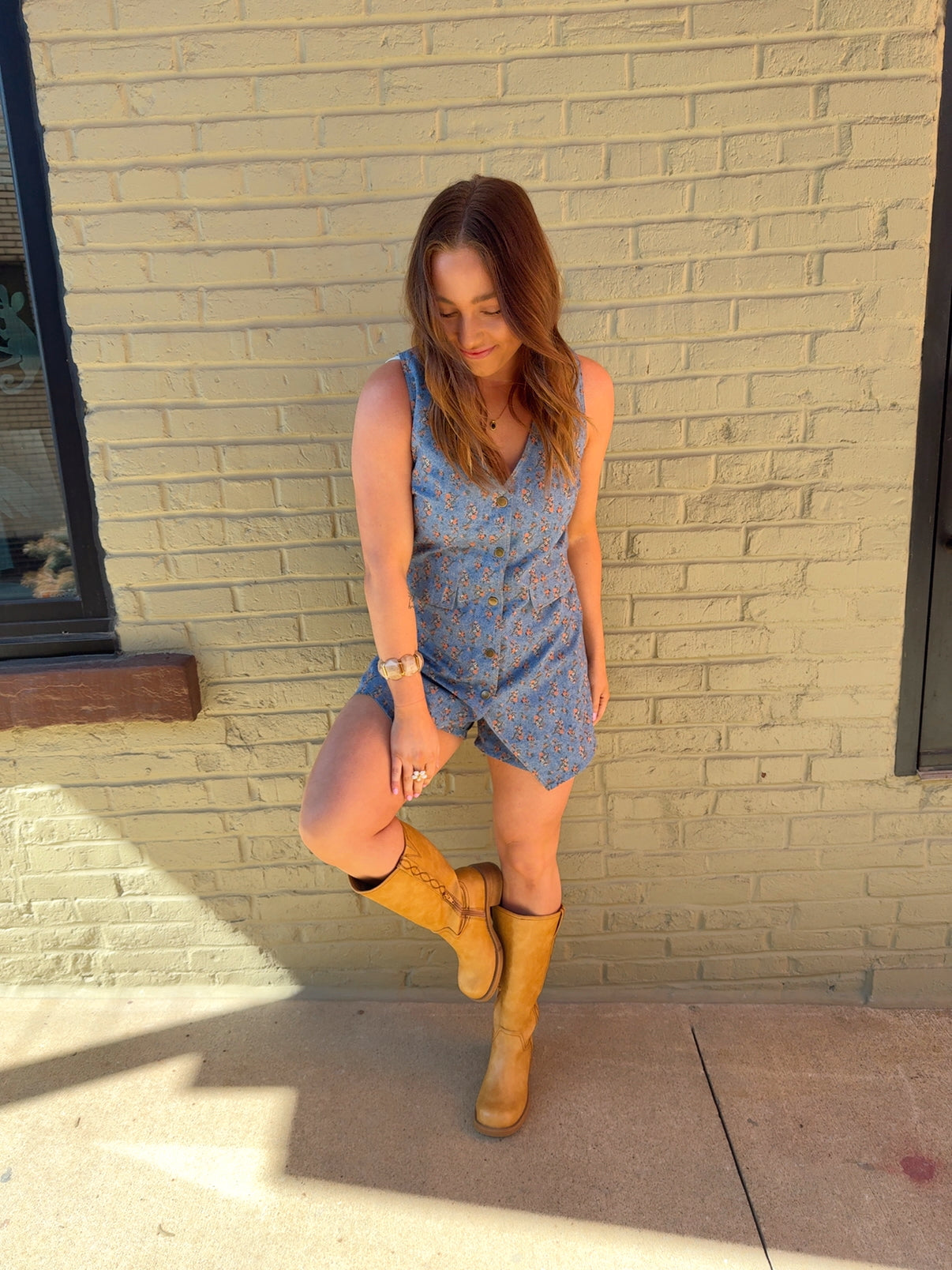 Petal Edit Denim Romper