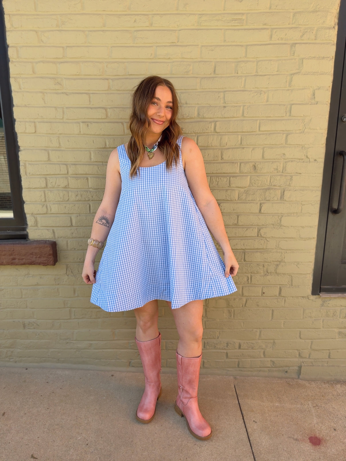 Andrea Gingham Dress