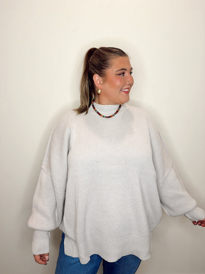 Oversized Comfort Sweater Bone