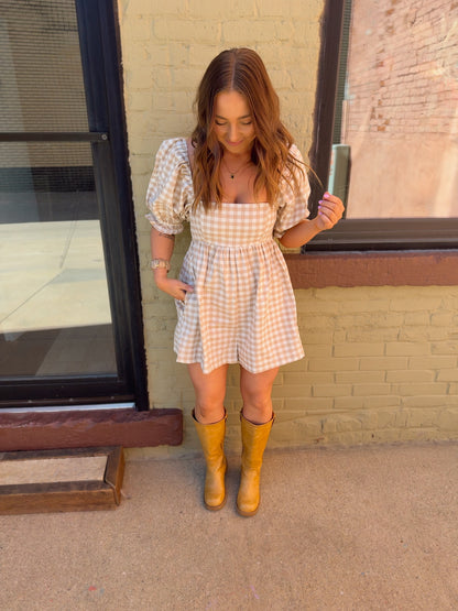Elodie Gingham Romper