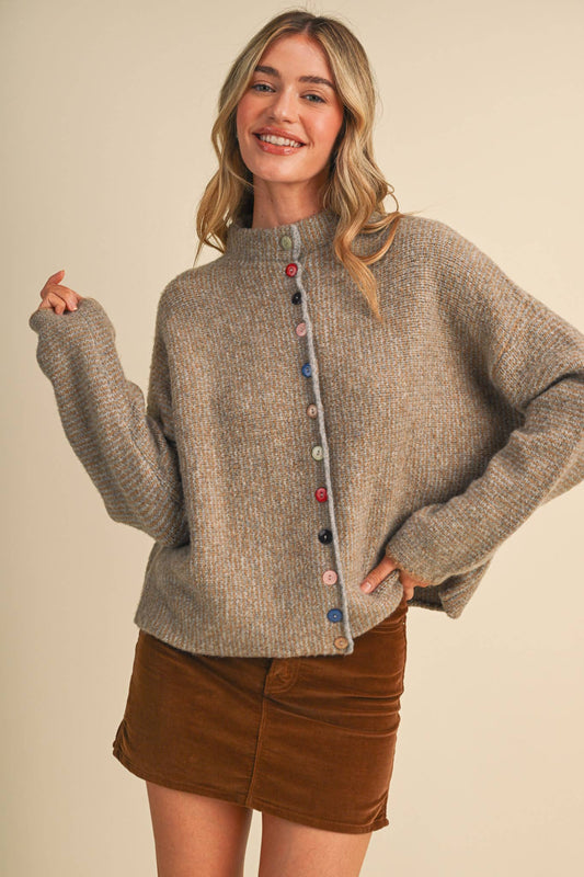 The Mabel Cardigan - Taupe