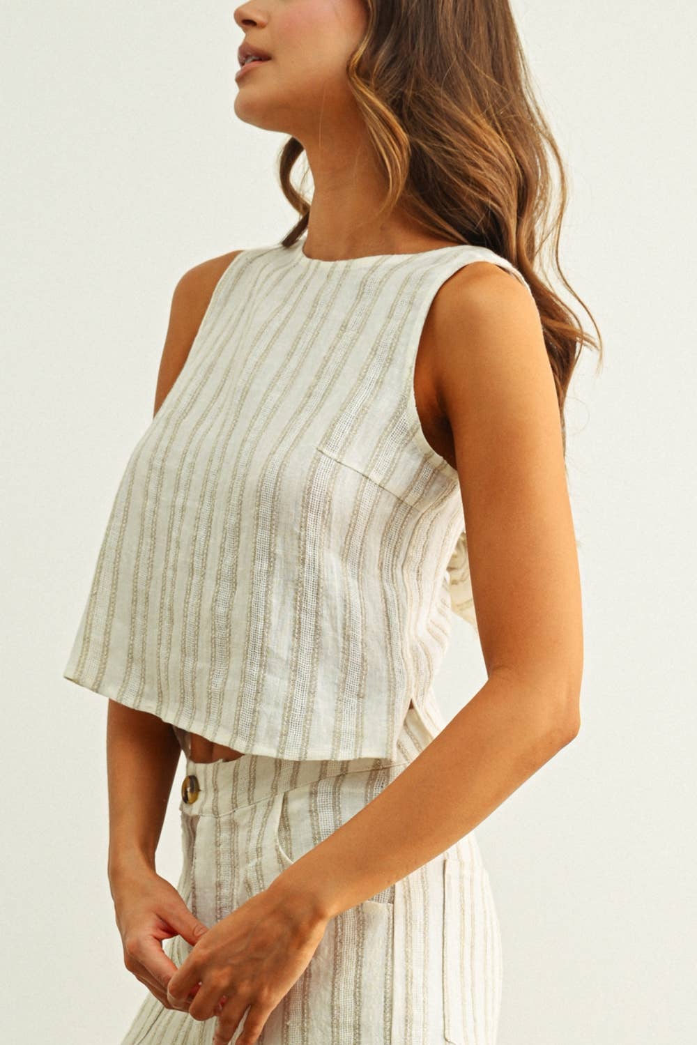 Knotted Linen Tank