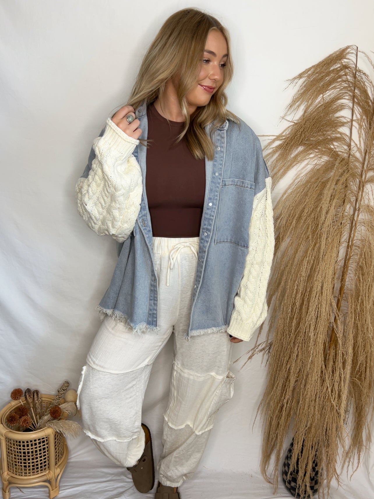 Boho Denim Shacket