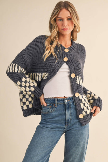 Bonfire Check Cardigan