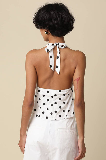 Juri Polka Dot Halter Top