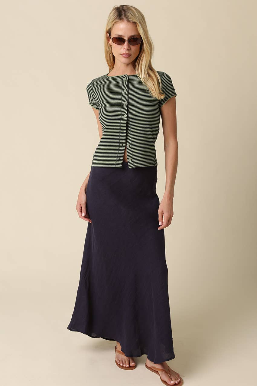 Linden Button Top