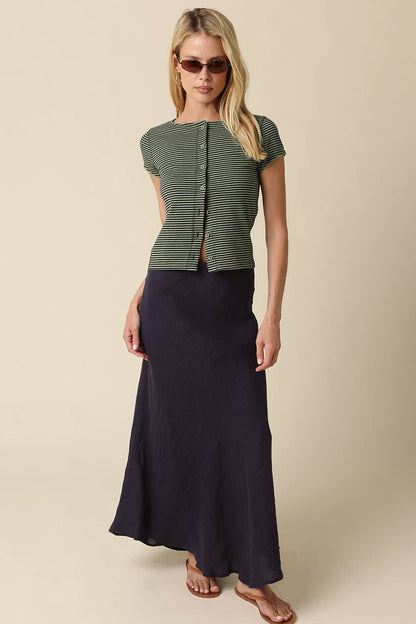 Linden Button Top