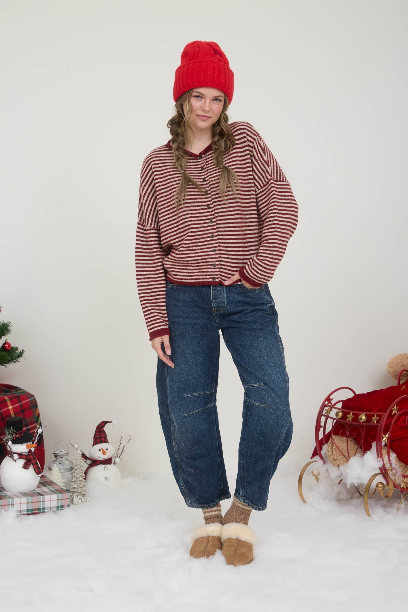 Peppermint Stripe Cardigan