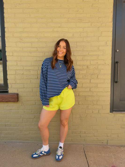 Chartreuse Scuba Shorts