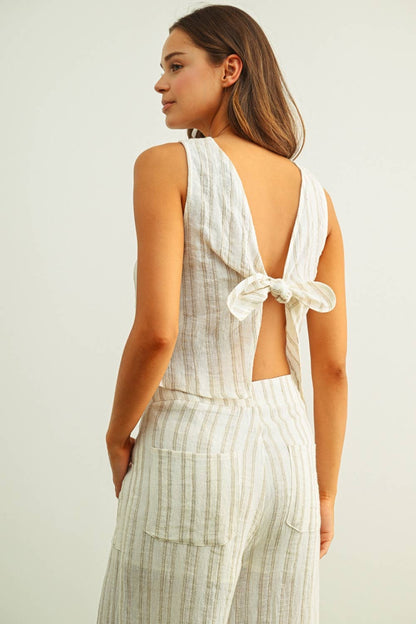 Knotted Linen Tank