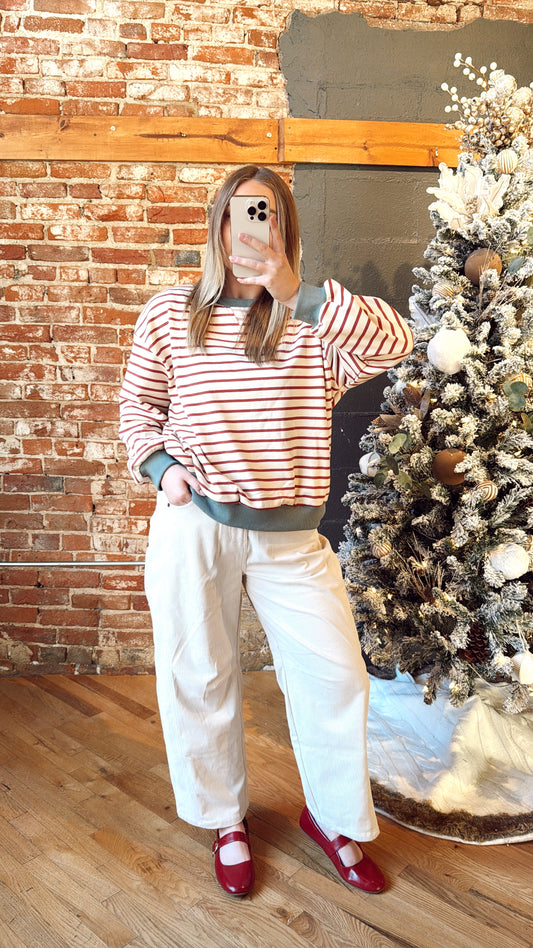 Cranberry and Sage Pullover