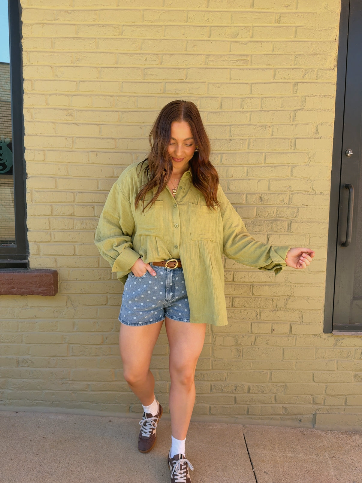 Margot Dot Denim Shorts