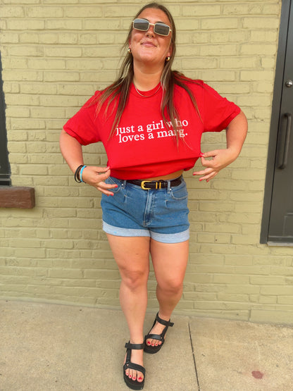 Just a Girl Who Loves a Marg. Drinking Summer Graphic Tee