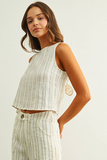 Knotted Linen Tank