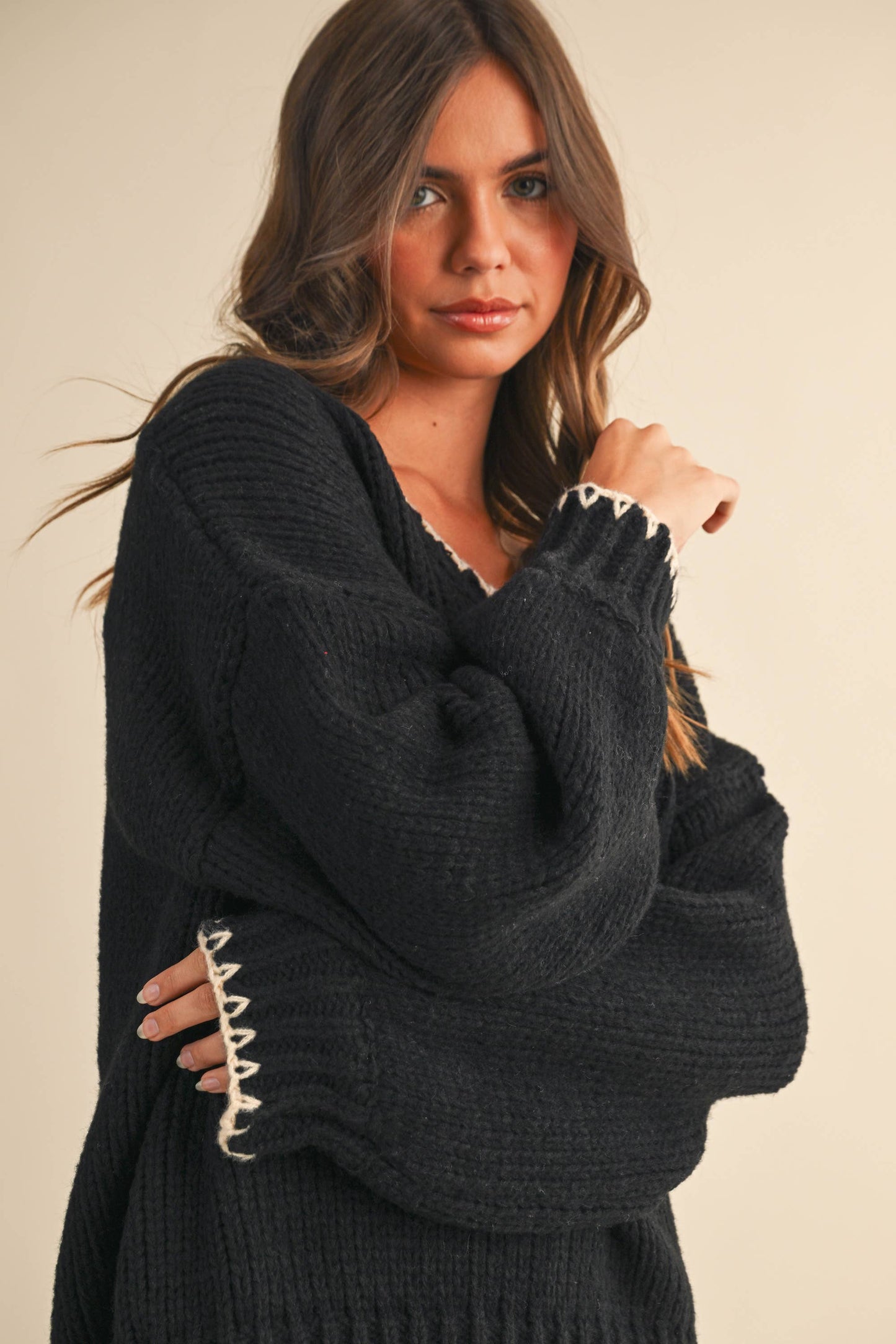 Black Contrast Stitch