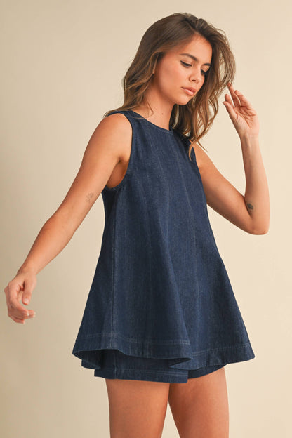 Longline Denim Set
