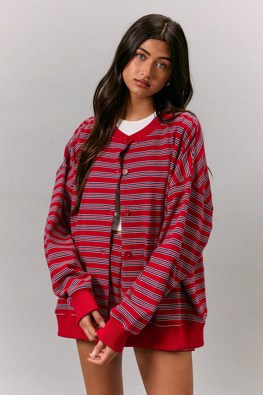 Varsity Stripe Cardigan
