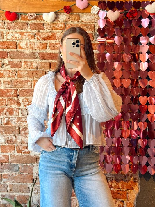 Polka Dot Silk Scarf