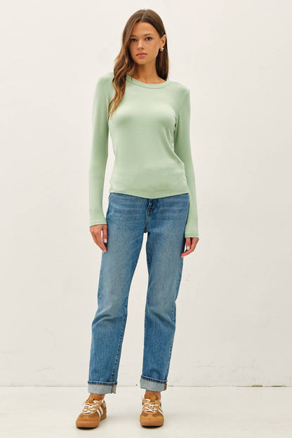 Round Neck Basic Long Sleeve