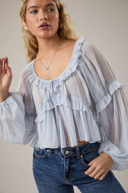 Love Letter Ruffle Top