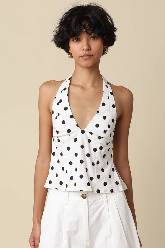 Juri Polka Dot Halter Top