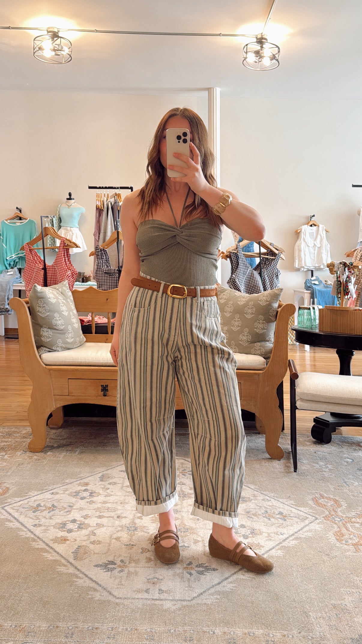 Twisted Tube Top Olive