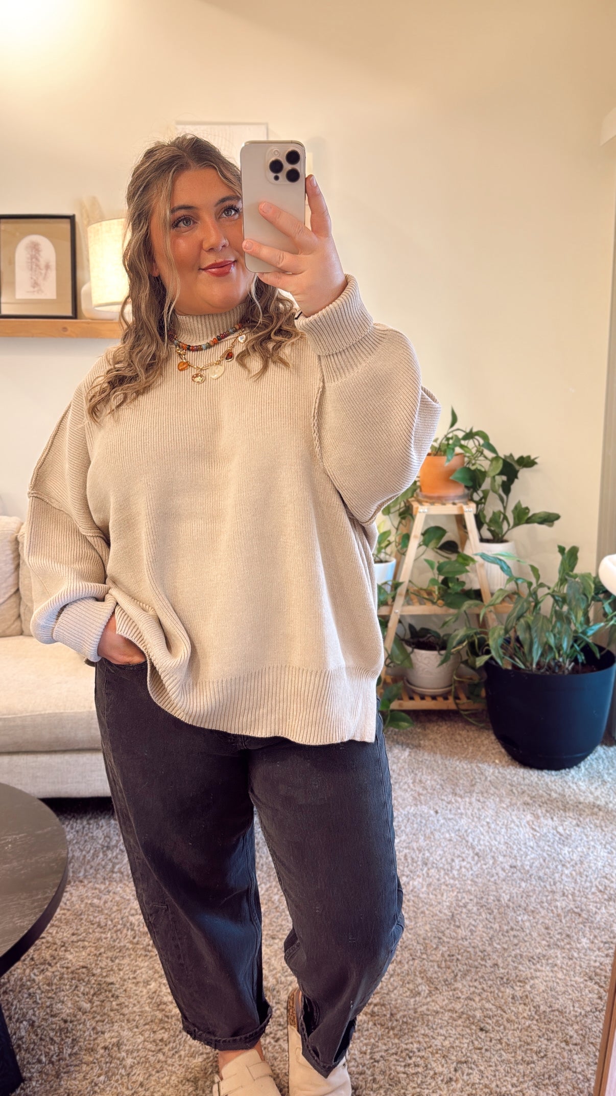 Oversized Comfort Sweater Sand Beige