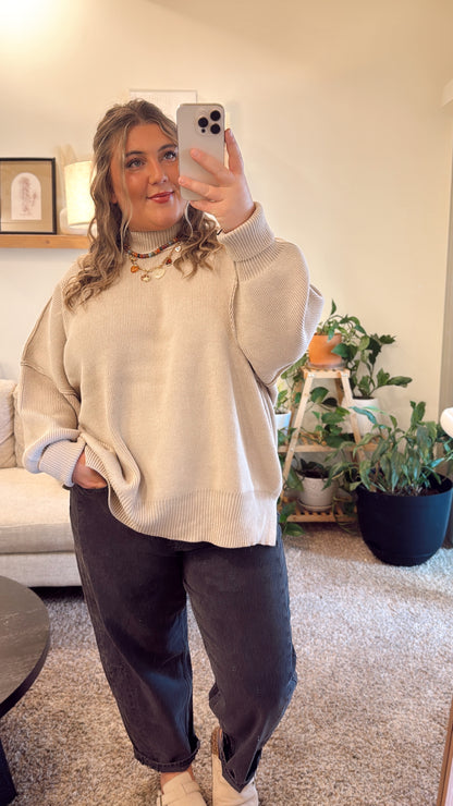 Oversized Comfort Sweater Sand Beige