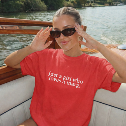 Just a Girl Who Loves a Marg. Drinking Summer Graphic Tee