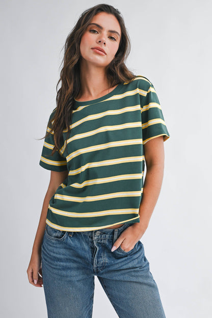 Spring Basic Stripe Tee