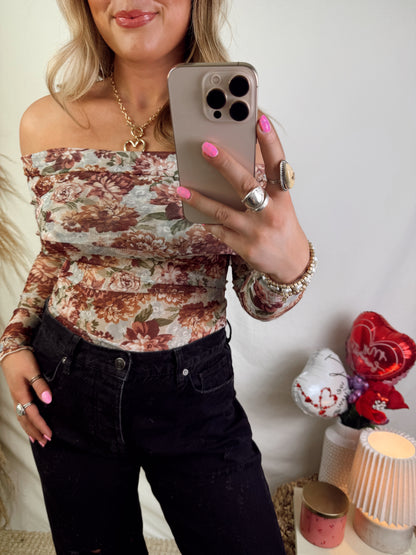 Floral Off the Shoulder Bodysuit